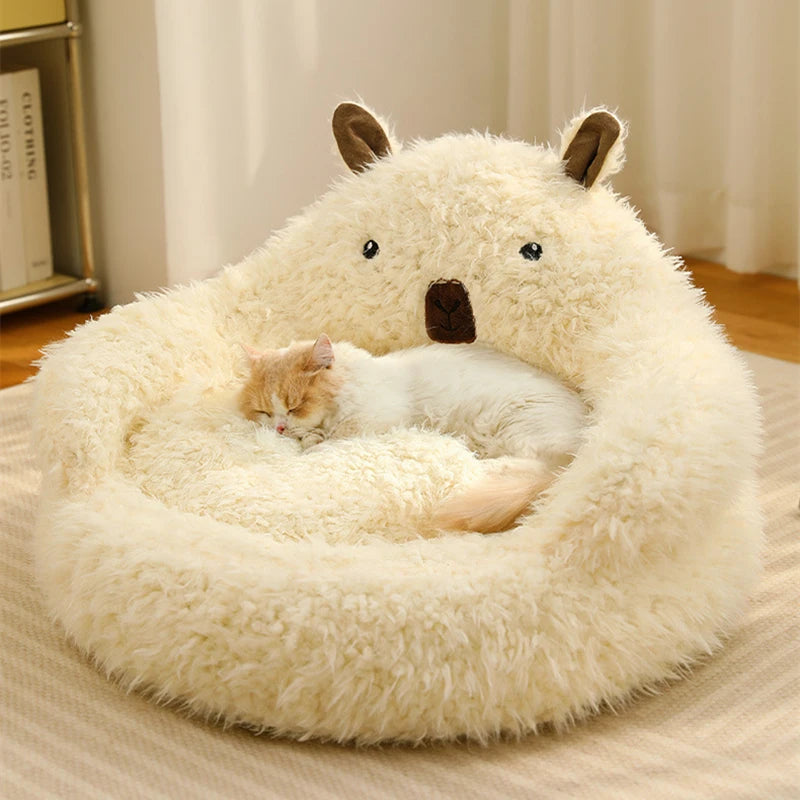 New Year Alpaca Pet Nest Deep Sleep Cat/Dog Mat Universal Warmth Comfortable Nest Small Animals Four Seasons Dog Beds Pet