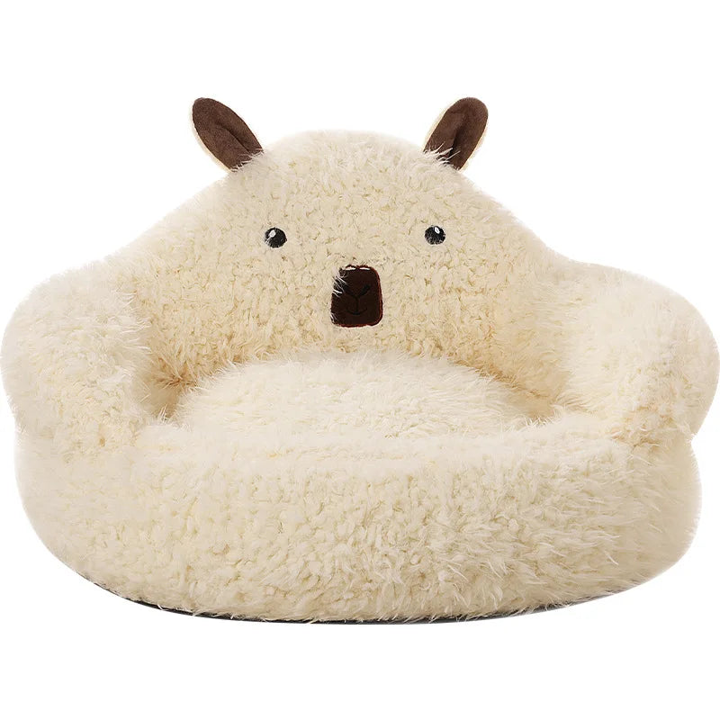 New Year Alpaca Pet Nest Deep Sleep Cat/Dog Mat Universal Warmth Comfortable Nest Small Animals Four Seasons Dog Beds Pet