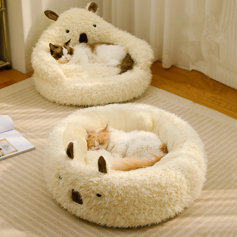 New Year Alpaca Pet Nest Deep Sleep Cat/Dog Mat Universal Warmth Comfortable Nest Small Animals Four Seasons Dog Beds Pet