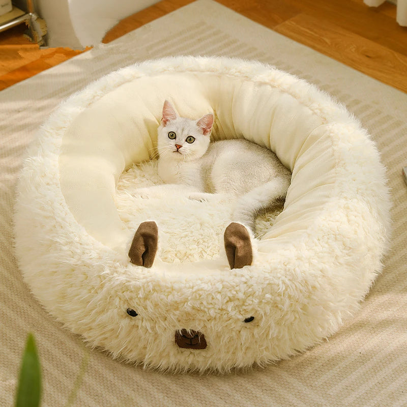New Year Alpaca Pet Nest Deep Sleep Cat/Dog Mat Universal Warmth Comfortable Nest Small Animals Four Seasons Dog Beds Pet